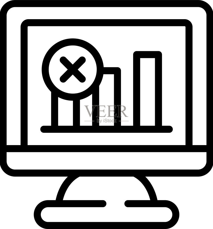 显示器图表轮廓页面图标图标素材