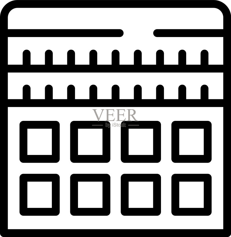卡萨布兰卡房屋轮廓城市天际线图标素材
