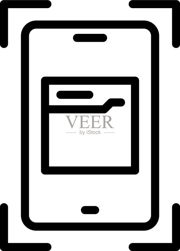 截图图标轮廓相机按钮图标素材