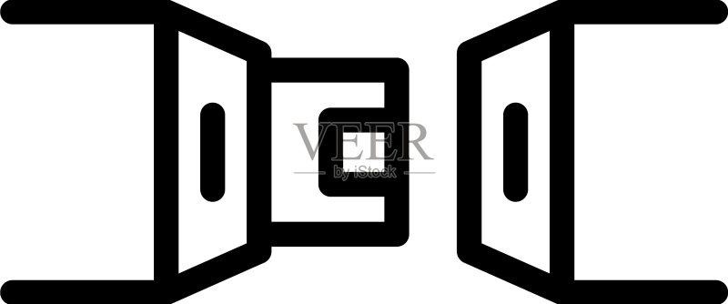 系紧安全带图标汽车轮廓图标素材