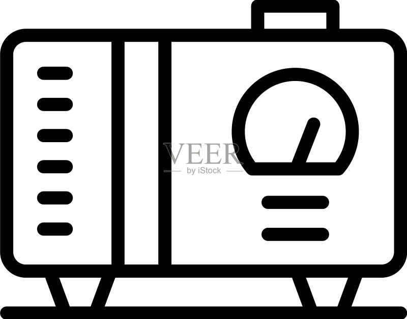 紧急发电机图标轮廓图标素材