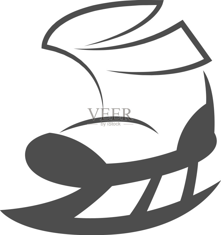 溜冰鞋图标Logo模板图标素材