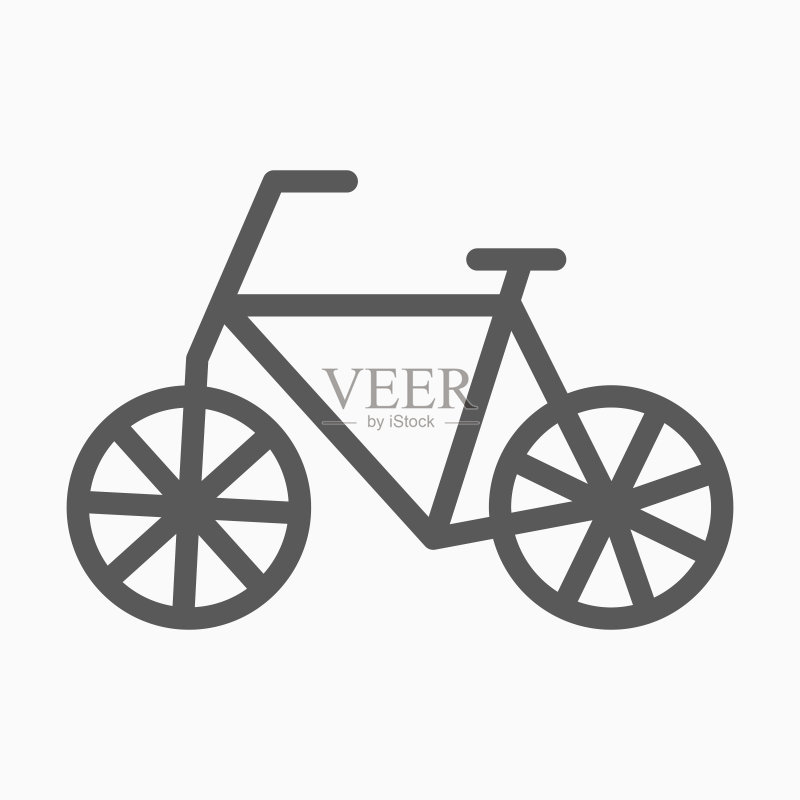 自行车图标、交通工具矢量图图标素材