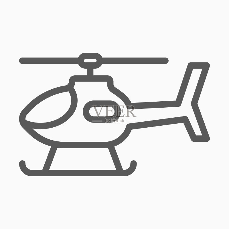 直升机图标,交通工具矢量图图标素材