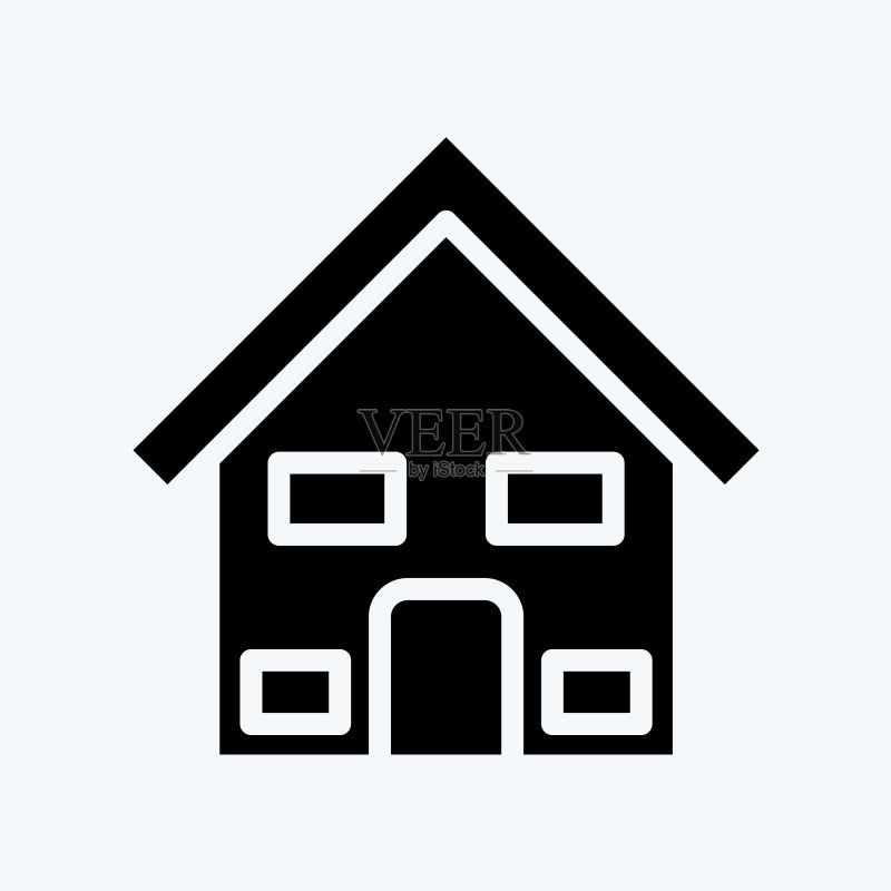 适用于教育的房屋符号字形图标图标素材