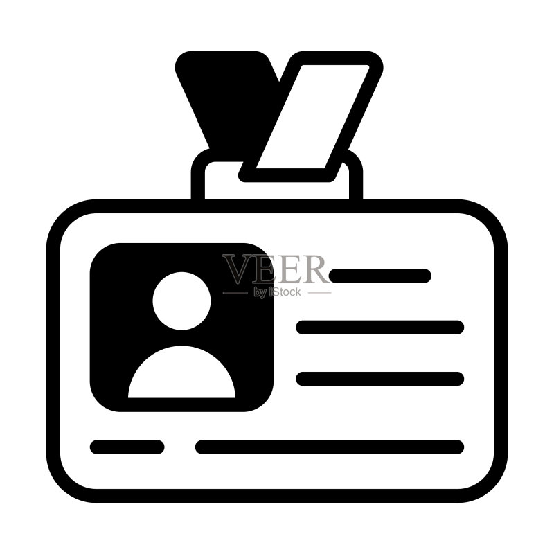 白色背景上隔离的学生卡图标图标素材