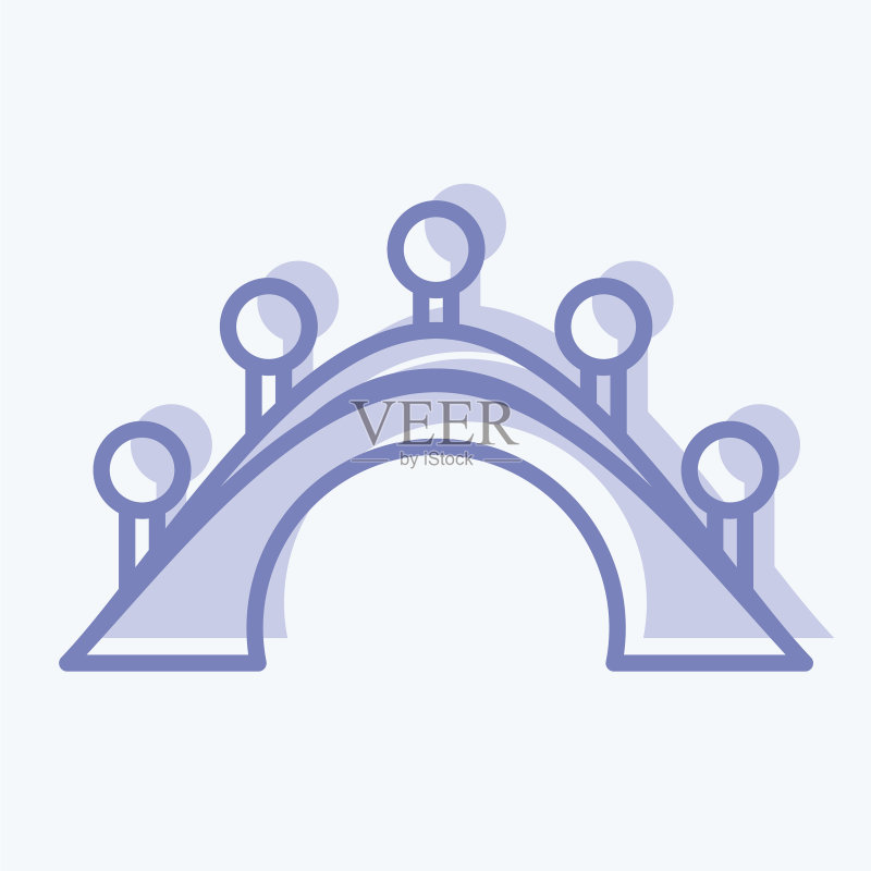 桥梁图标,适用于城市公园符号二图标素材