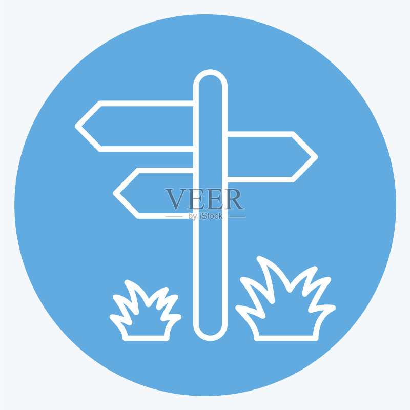 适合城市公园标志的蓝色指针图标图标素材