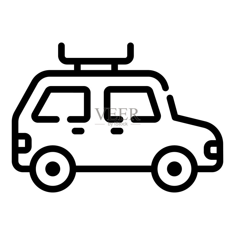 用于网络的露营车图标细线样式图标素材