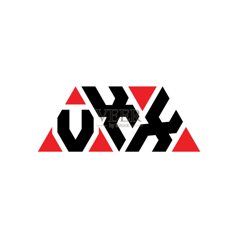 VXX三角形字母标志设计图标素材