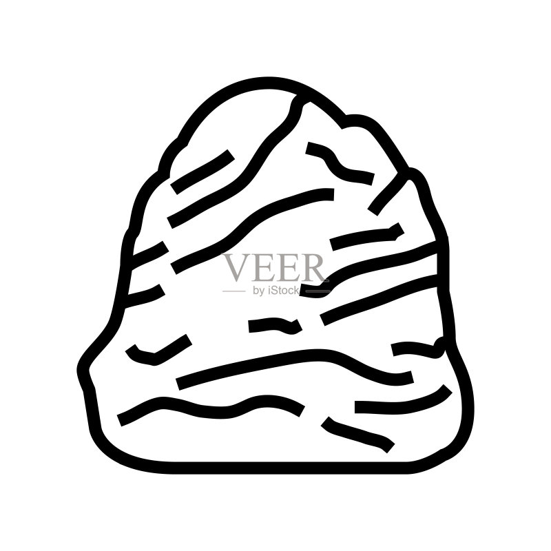 青金石线条图标矢量插图图标素材