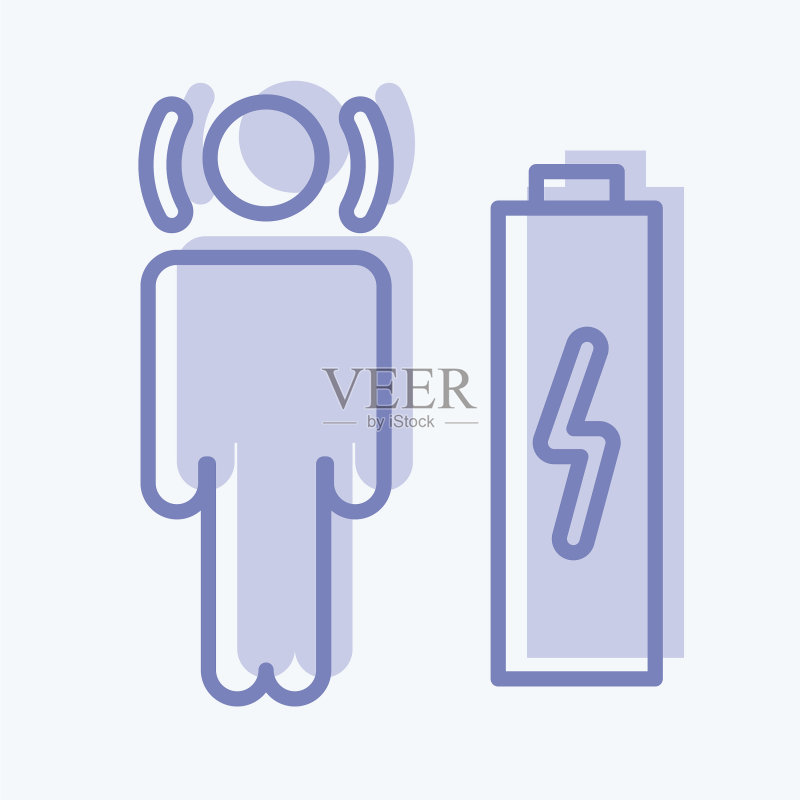 适用于流感符号的双色疲劳图标图标素材