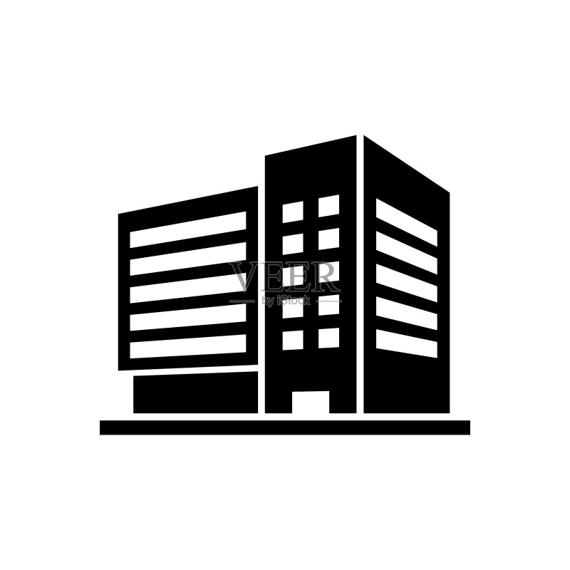 现代公寓楼glyph图标图标素材