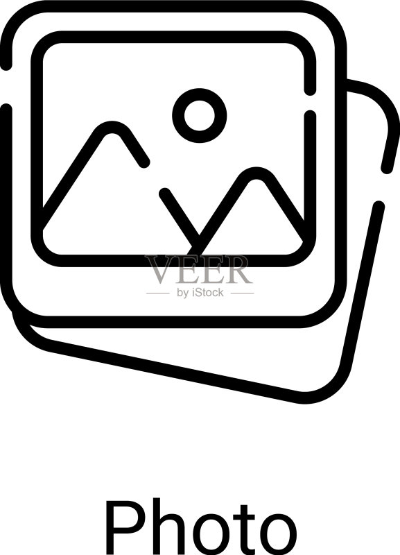 白色背景线性图像图标图标素材