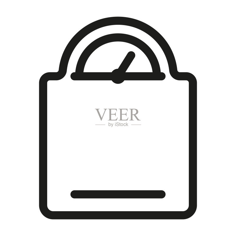 体重秤线条图标。减轻体重轮廓图矢量图标素材