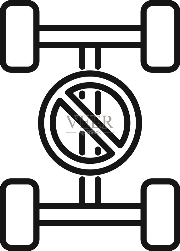 汽车悬架维修服务图标图标素材