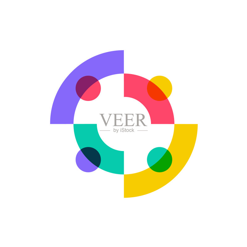 人物家庭多样性彩色Logo图标图标素材