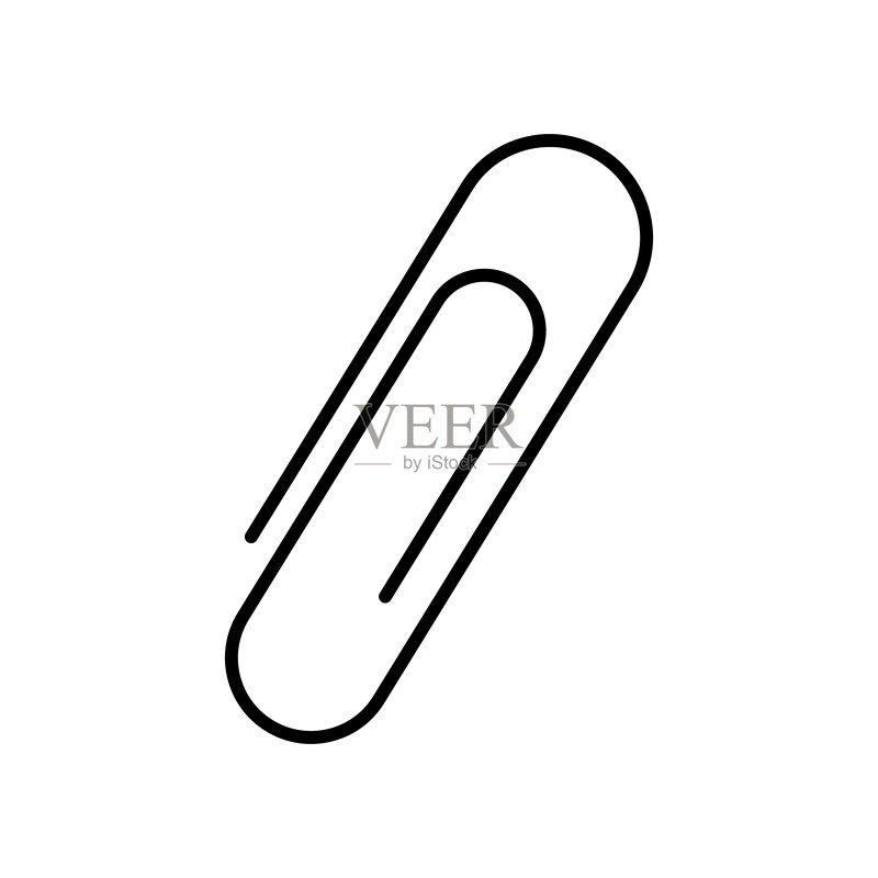 与学校用品相关的纸夹图标图标素材