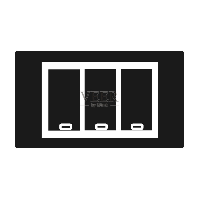 灯开关电源关闭黑色图标图标素材