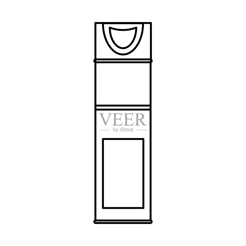喷绘气雾罐涂鸦设计轮廓图标素材