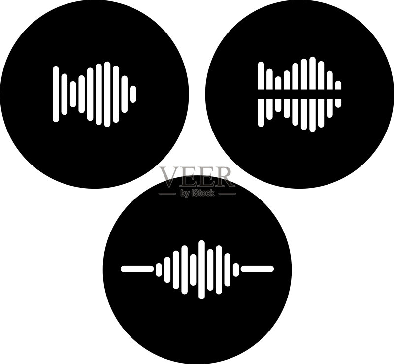 声波音乐标志模板图标素材