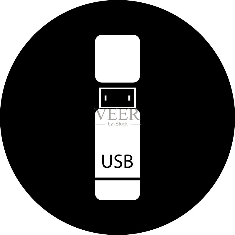 USB数据传输标志图标素材