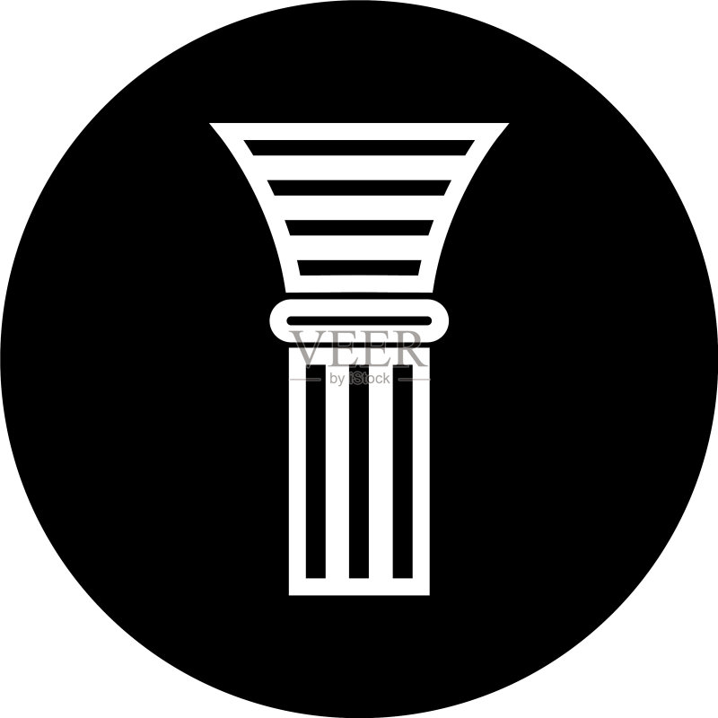 简约柱子logo图标素材