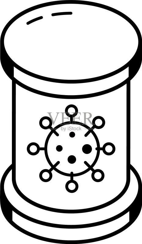 病毒下载线性图标图标素材