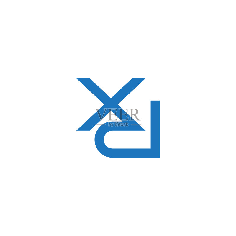 字母XD简约几何标志图标素材