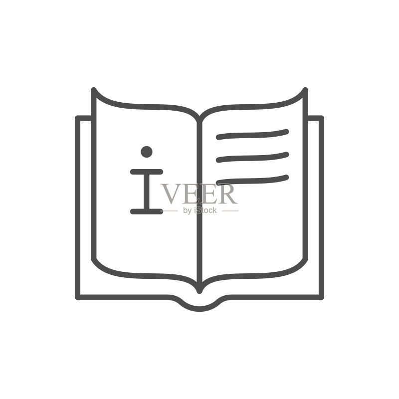 指南书籍线性轮廓图标图标素材