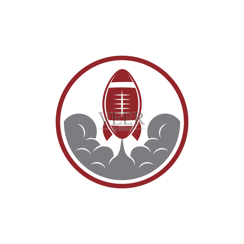 美式橄榄球比赛Logo设计图标素材