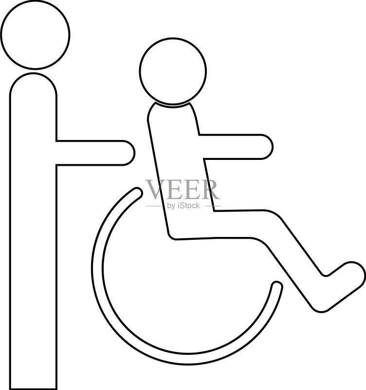 轮椅标志图标素材
