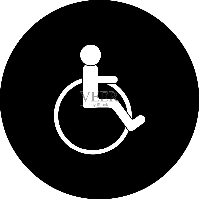 轮椅标志图标素材