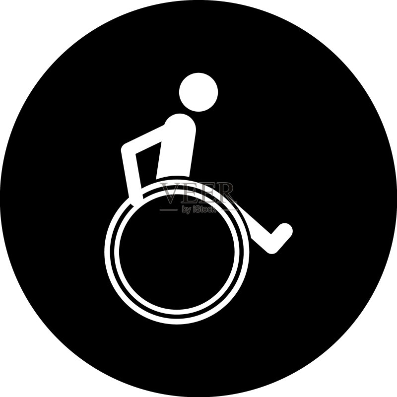 轮椅标志图标素材