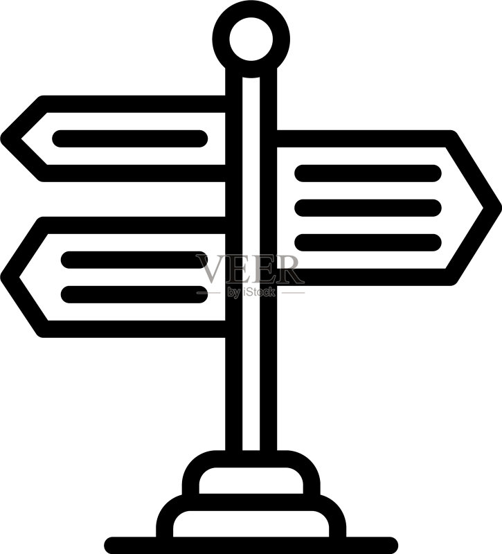 指示牌图标位置地图和导航图标素材