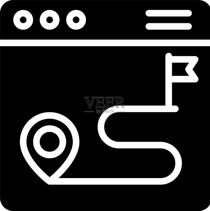 路线地图图标位置地图和导航图标素材