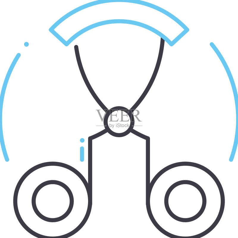 睫毛夹线型图标轮廓符号图标素材