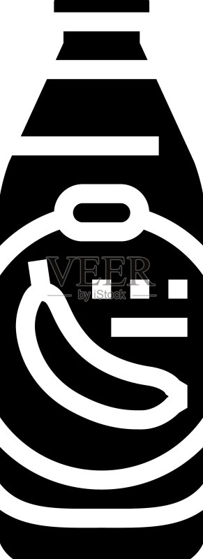 香蕉汁字形图标图标素材