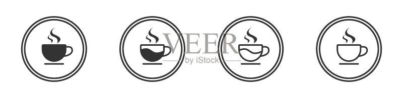 简约咖啡杯图标矢量素材图标素材