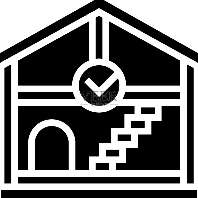 室内建筑房间设计glyph图标图标素材