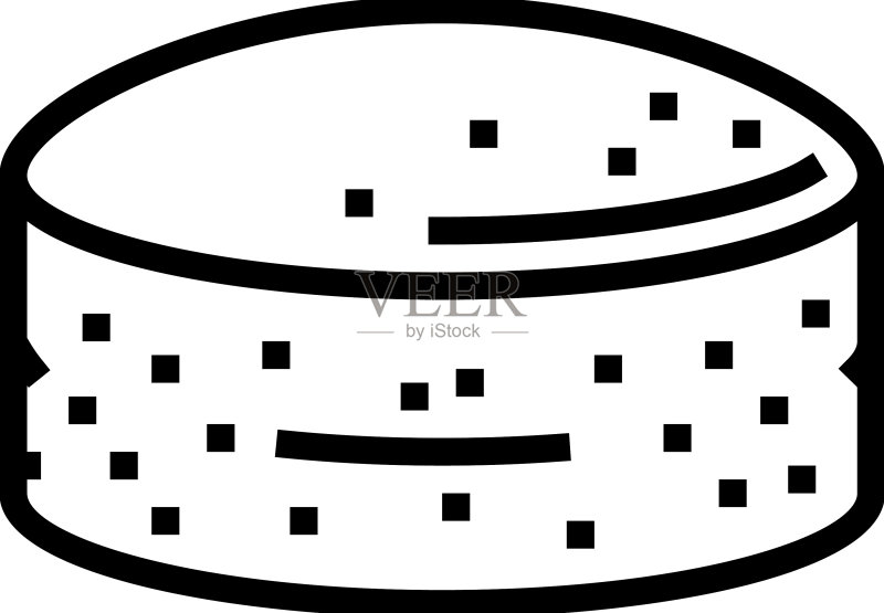 烘焙蛋糕食品甜点线性图标图标素材