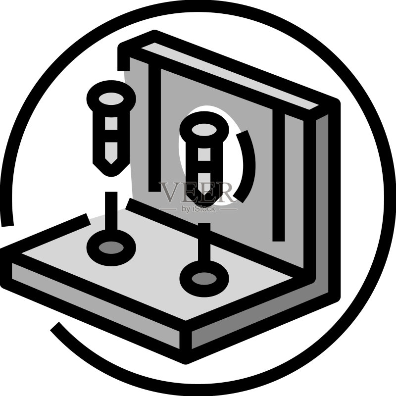 插入螺栓组装家具彩色图标图标素材