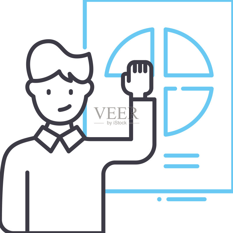 营销演示线性图标轮廓符号图标素材