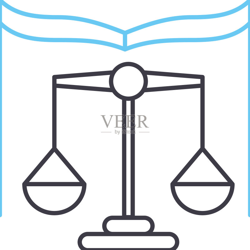 法律词典线性图标轮廓符号图标素材