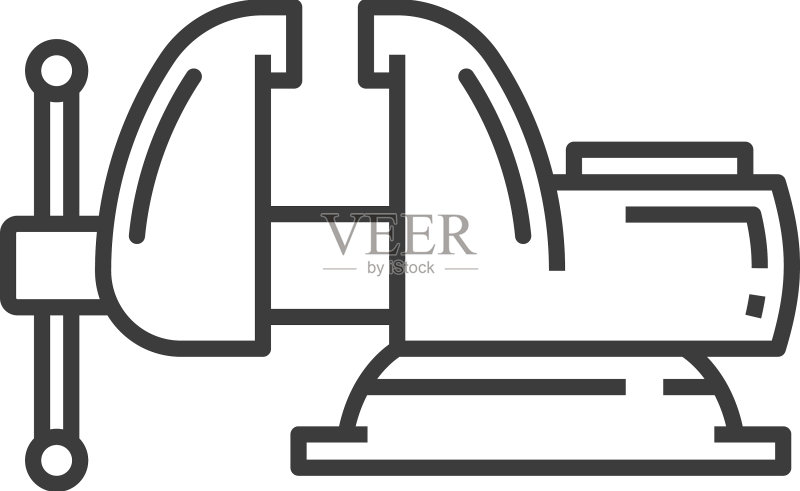 用于木工的手持式老虎钳图标素材