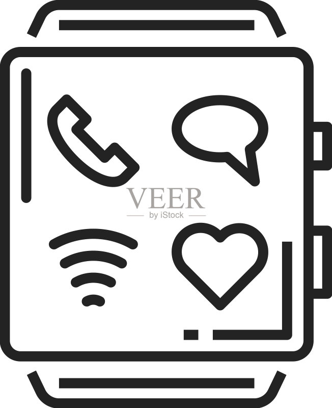 消息未接来电WIFI和点赞标志图标素材