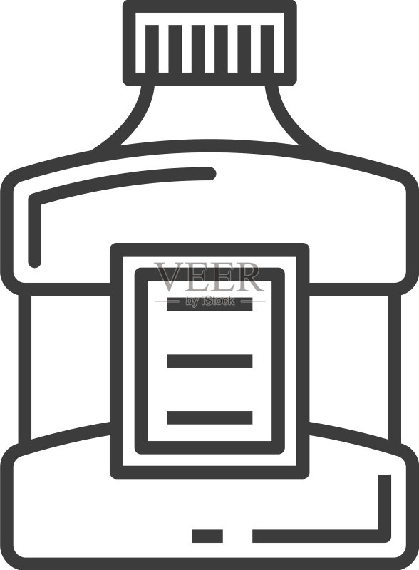 香水或洗发水瓶轮廓图标图标素材