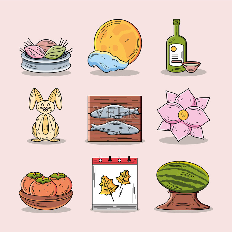 图标中秋节图标素材