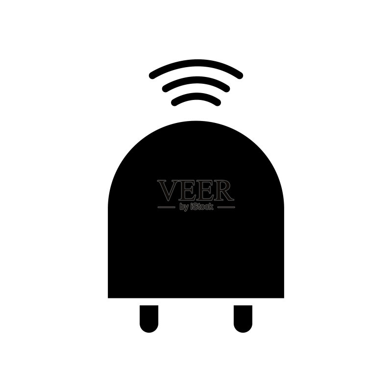 带有信号图标的充电器图标图标素材