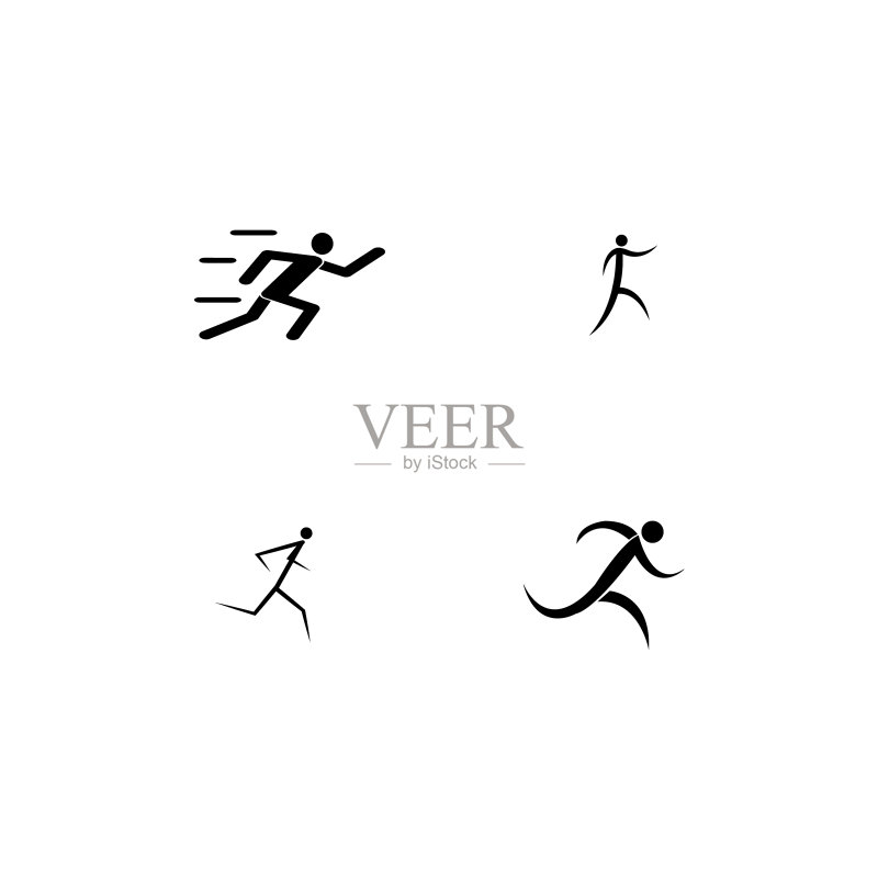 奔跑的人Logo图标素材